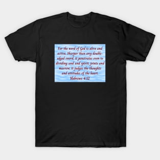 Bible Verse Hebrews 4:12 T-Shirt